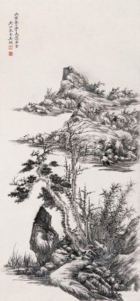 吴琴木 丙寅（1926）年作 山水 立轴