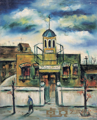 姜天雨 1992年作 教堂 64×51.5cm