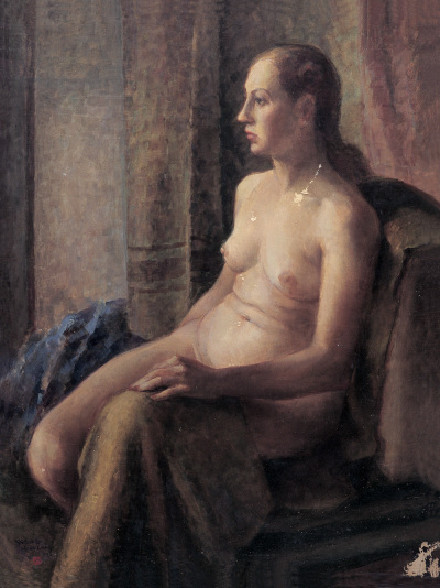 王少陵 1940年作 侧光裸体