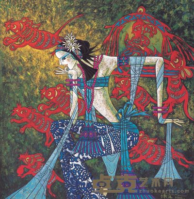 丁明 2000年作 云南系列 96×96cm