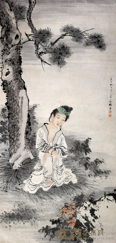 苏六朋 己亥（1839）年作 人物 立轴 248×120cm