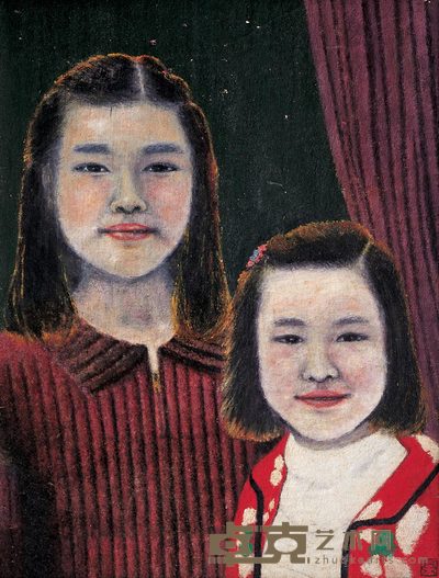 庞熏琴 姐妹 63×48cm