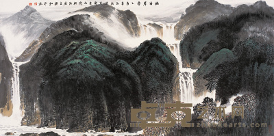 许钦松 乙酉（2005）年作 幽谷琴音 镜心 69×137cm