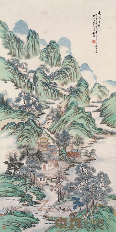 彭暘 受天百禄 镜心 131×65cm