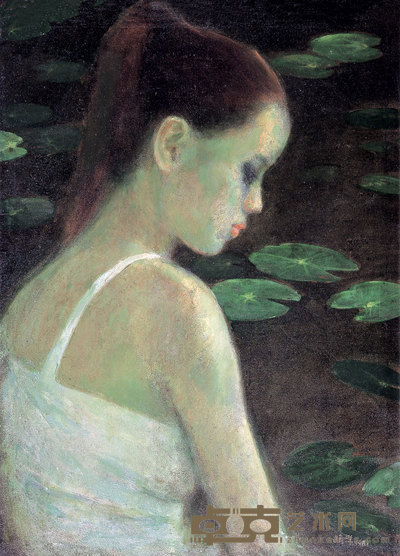 鸥洋 1981年作 夏夜 61×45cm