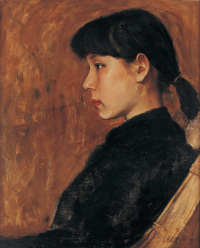 陈宜明 1988年作 女孩肖像