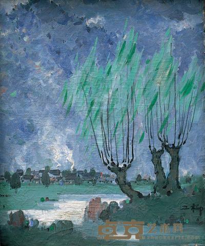 罗工柳 杨柳 85.5×70cm