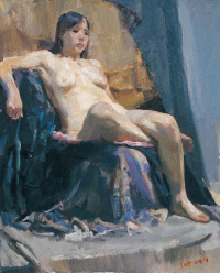何红舟 2004年作 坐着的女人体