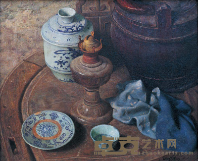 王煜宏 2000年作 青花系列 37×45cm