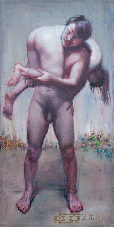 尹朝阳 2000年作 活着之三 100×200cm