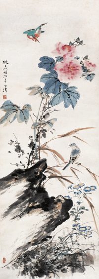 王雪涛 1942年作 花鸟 立轴
