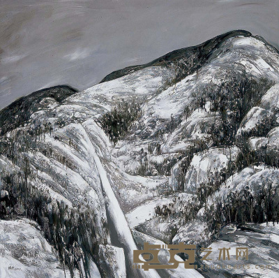 叶国丰 2004年作 雪霁 140×140cm