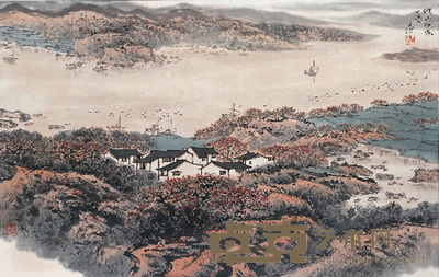 宋文治 皖山图 镜心 45×70cm