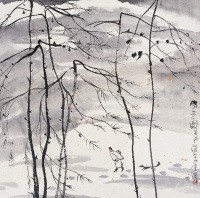朱道平 2000年作 雪景 立轴