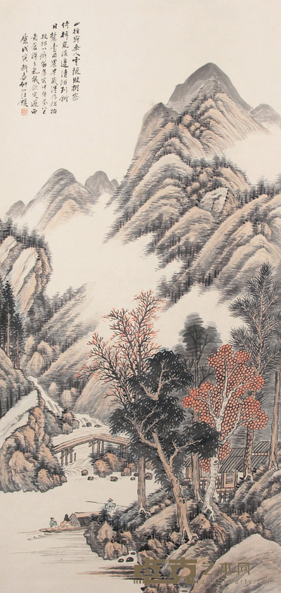 汪琨 山水 立轴 140×67cm
