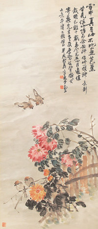 赵云壑 花鸟 立轴