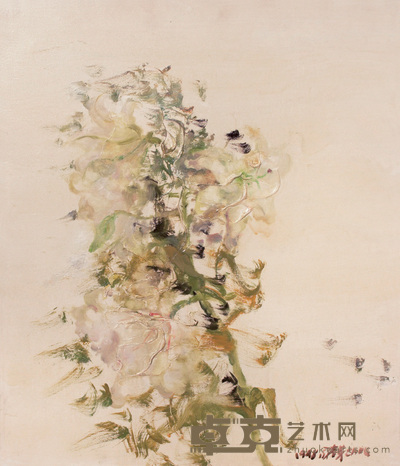 周春芽 百合花 50×45cm