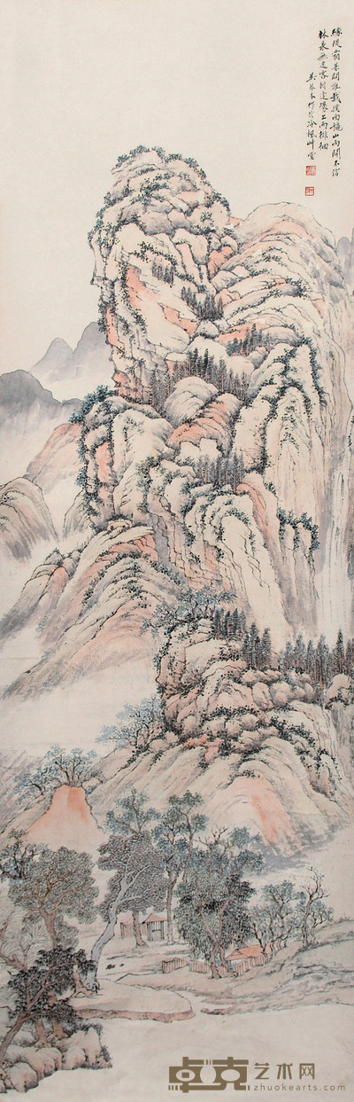 吴琴木 山水 立轴 157×51cm