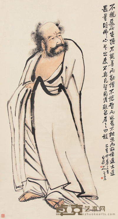王震 佛像 立轴 148×79.5cm