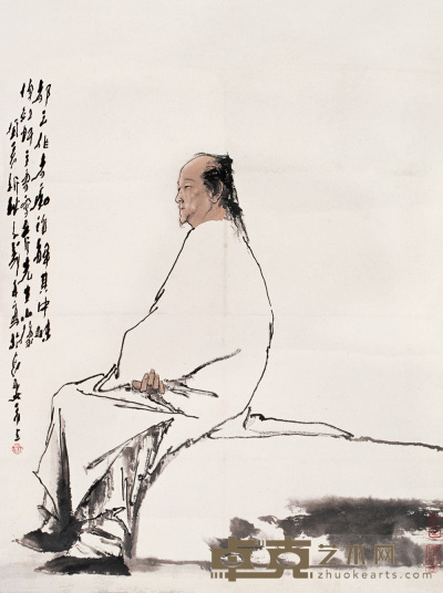 王子武 癸亥(1983年)作 曹雪芹 镜心 91×68cm