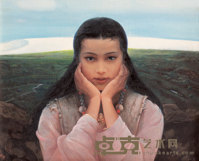 毛以岗 少女 65×85cm