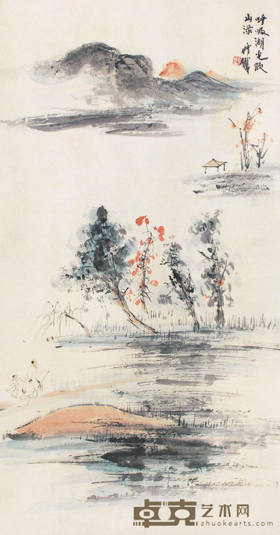 钱瘦铁 山水 立轴 90×48cm