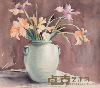 萧淑芳 花卉 28×32cm