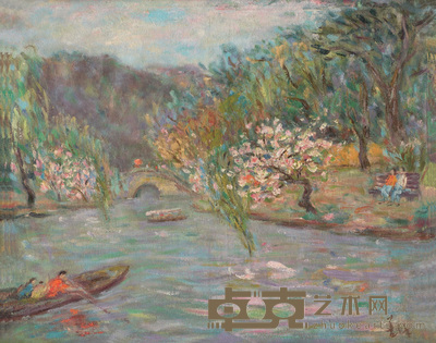 胡善余 西湖风景 73×58.5cm
