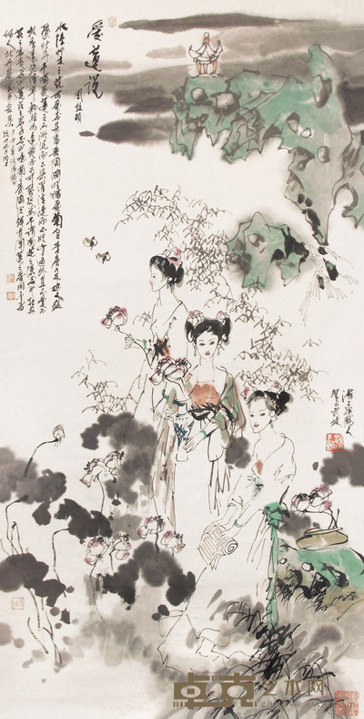 潘鸿海 人物 立轴 138×70cm
