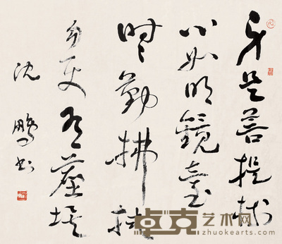 沈鹏 书法 镜心 68×81cm