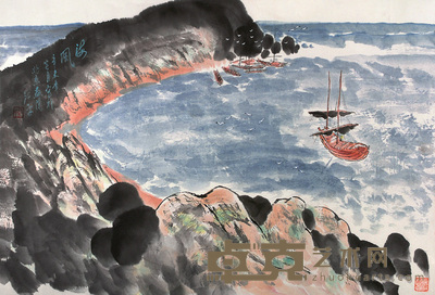 江平 海风 镜心 67×98cm