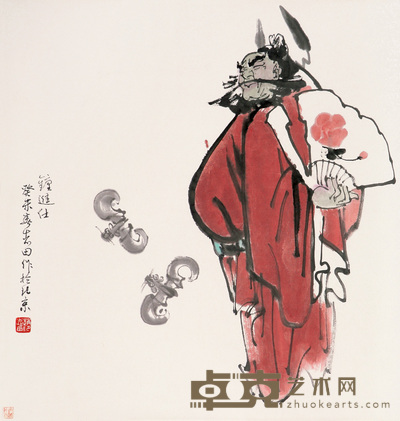 赵志田 人物 立轴 68×67cm