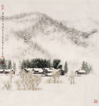 宋涤 雪景 镜心