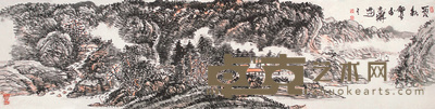 李学伟 山水 立轴 33×131cm