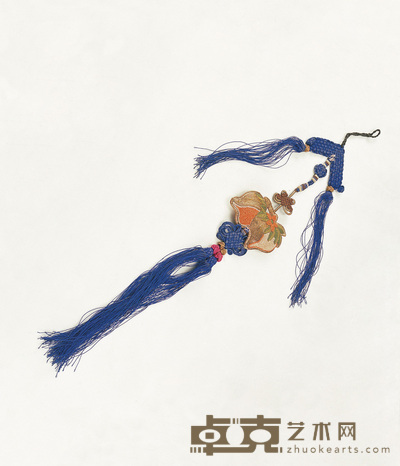 清 珍珠珊瑚荷包 长7cm