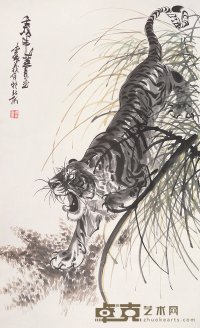 曹环义 虎 立轴 95×58cm