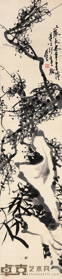 姚燮 梅 立轴 132×30cm