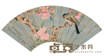 邢一峰 花鸟 扇面 18×50cm