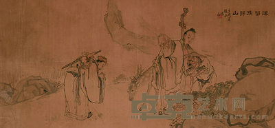 赵凤瑞 汉留侯归山 镜心 63×133cm