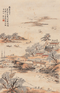 李锡光 山水 立轴