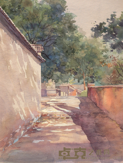 金梅生 巷口 34×25cm