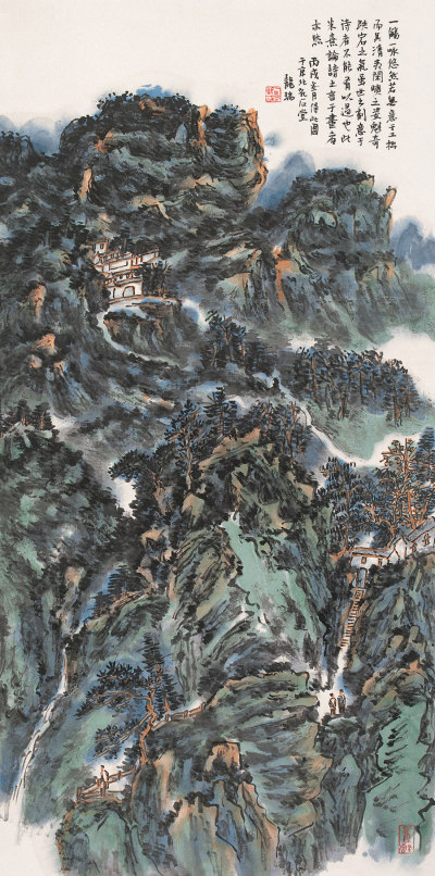 龙瑞 丙戌(2006年)作 山水 立轴