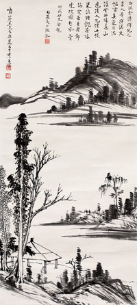 李研山 山水 立轴