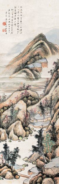 李研山 山水 立轴