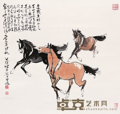 周公理 马 立轴 62×66cm