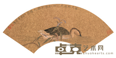 江宏伟 2005年作 红蓼新雁 镜心 16×46.5cm