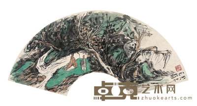 范扬 2003年作 松下高士 镜心 39.5×65cm