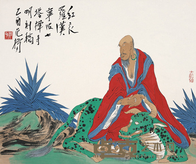 范扬 2005年作 红衣罗汉 镜心 48.5×58.5cm