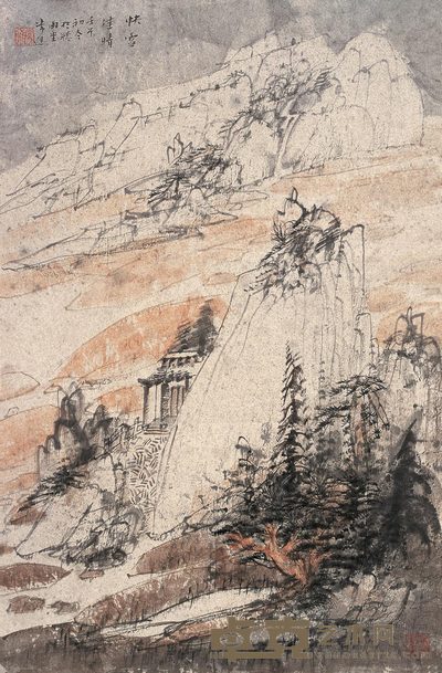 常进 2002年作 快雪佳晴 镜心 69×45cm