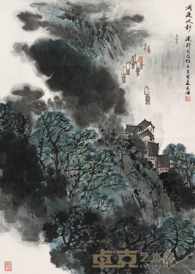 宋文治 1981年作 洞庭帆影 镜心 66.5×48cm